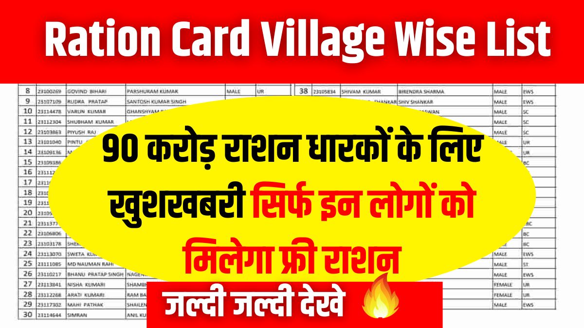 Ration Card Village Wise List